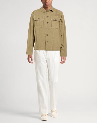 Man Shirt Military green Size L Cotton