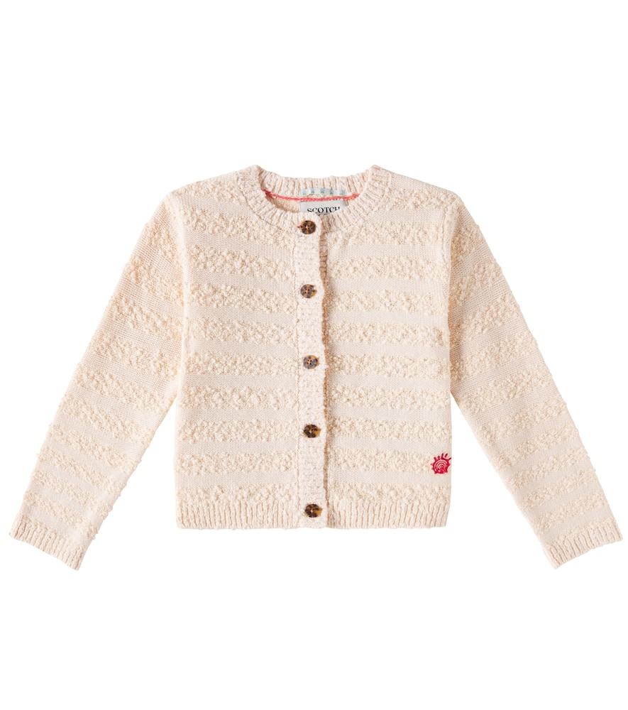 Scotch & Soda Kids Cotton-blend bouclé cardigan