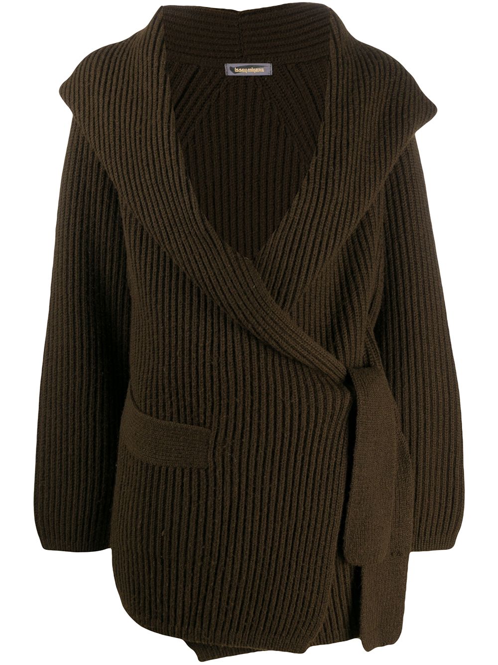 1980s shawl collar ribbed cardigan - Green