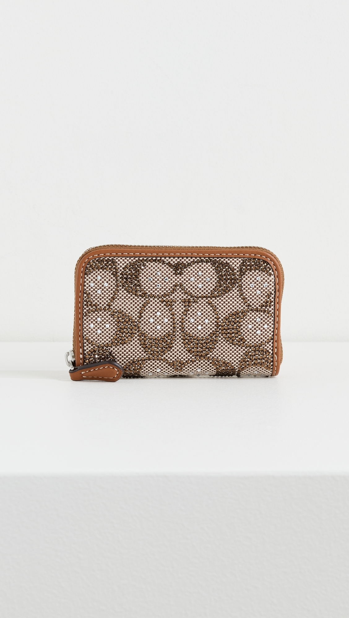 Crystal Signature Jacquard Essential Small Card Case LH/Burnished Amber One Size