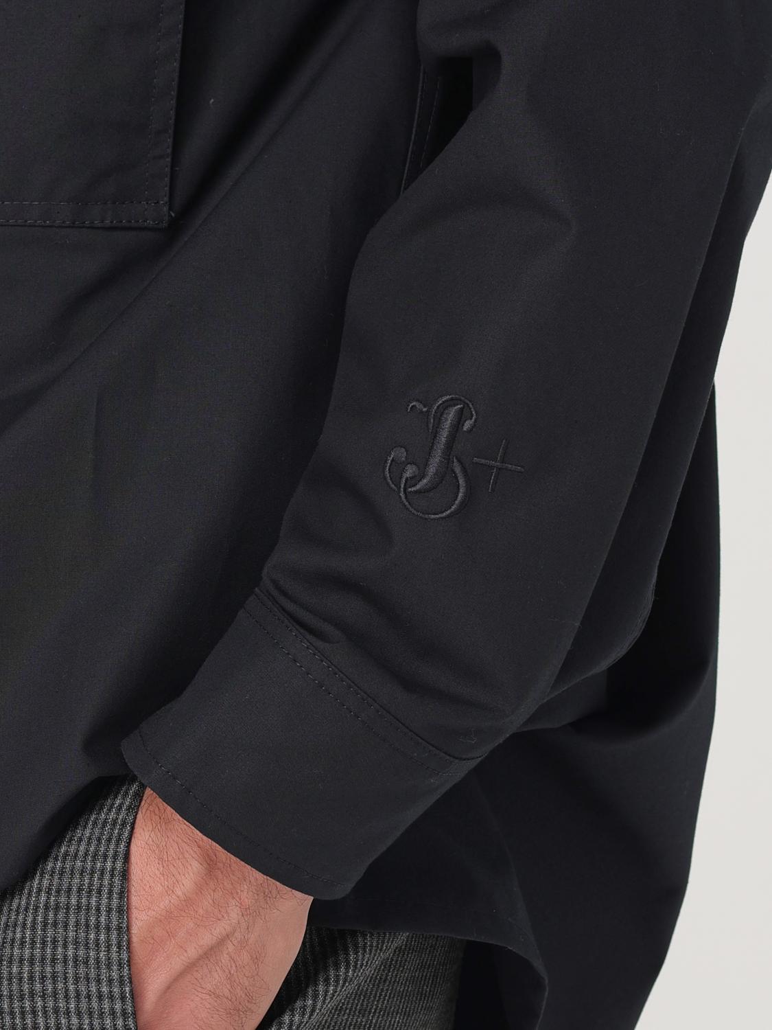 Logo-tag cotton shirt - Blue