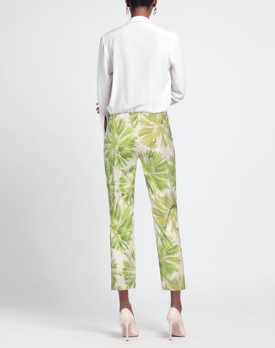 Liviana Conti Woman Pants Lime green Size 10 Cotton, Elastane