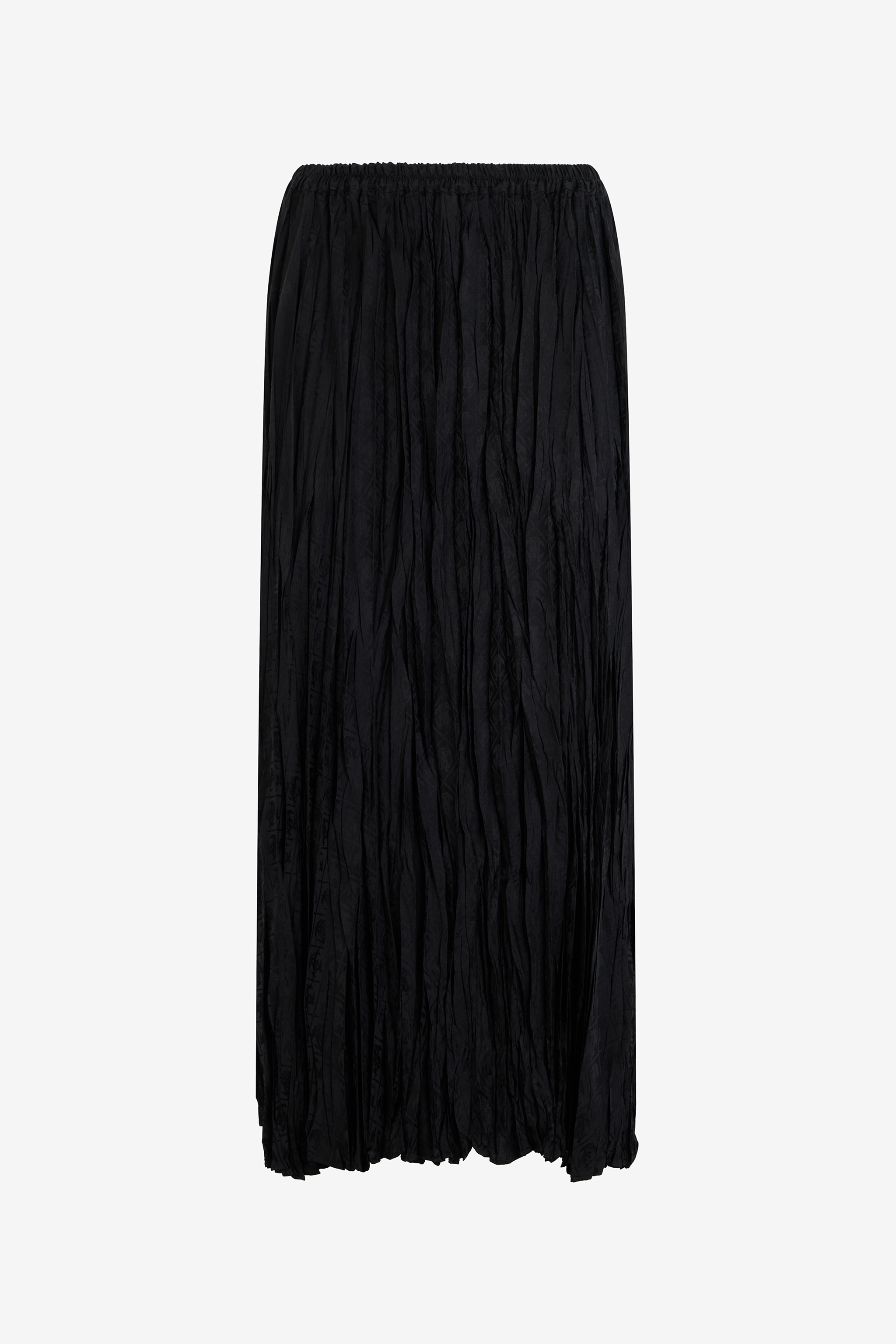 Silk Midi Skirt With Monogram Rc