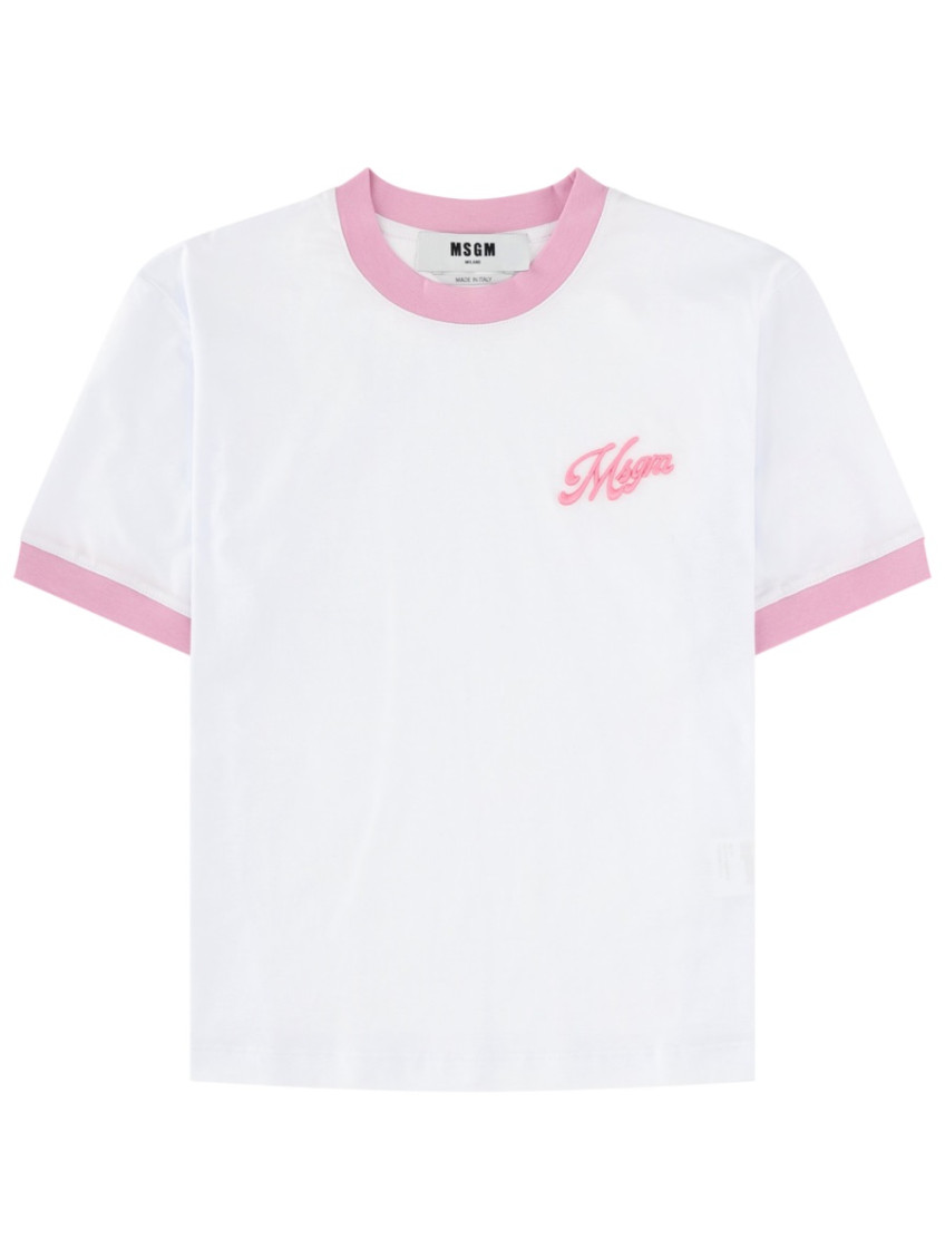 White Logo Crew Neck T-Shirt