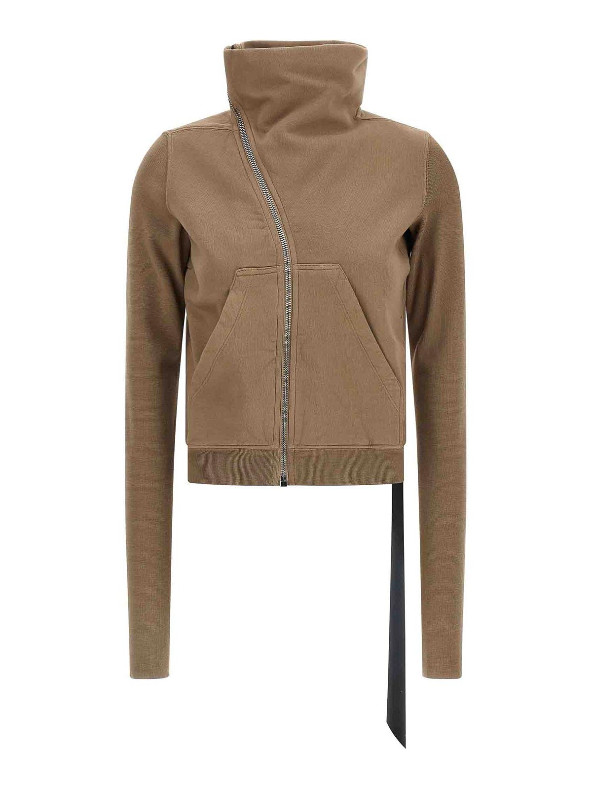Rick Owens Drkshdw - mountain high collar long sleeve sweatshirt