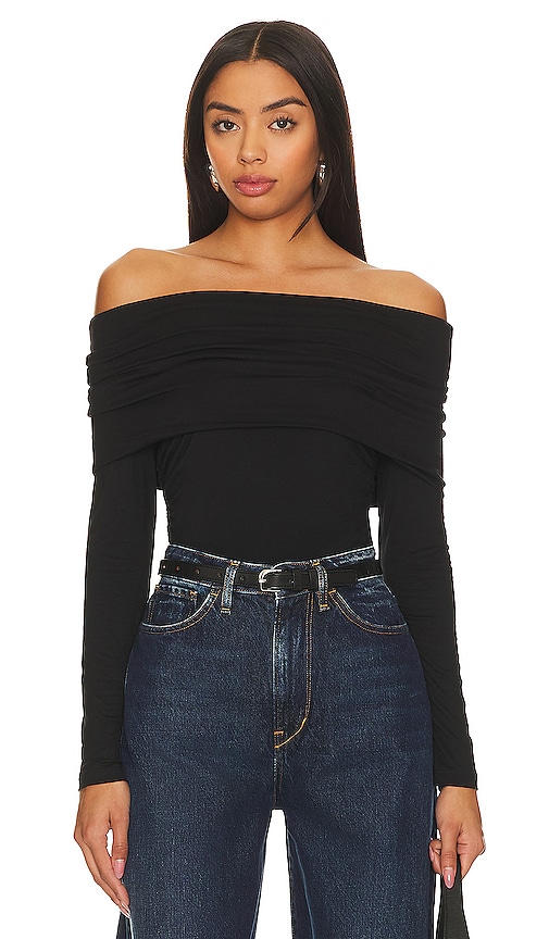 LNA Lia Fold Over Top in Black. -  XS also in L