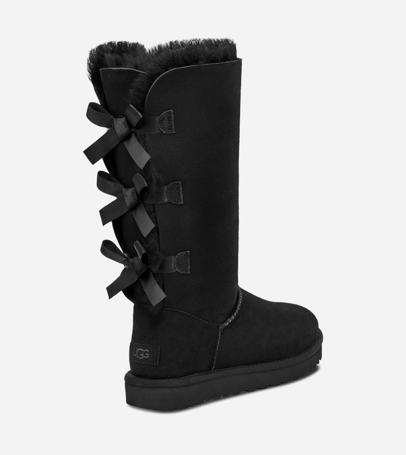 ® Women's Bailey Bow Tall II Boot Sheepskin Classic Boots in Black/