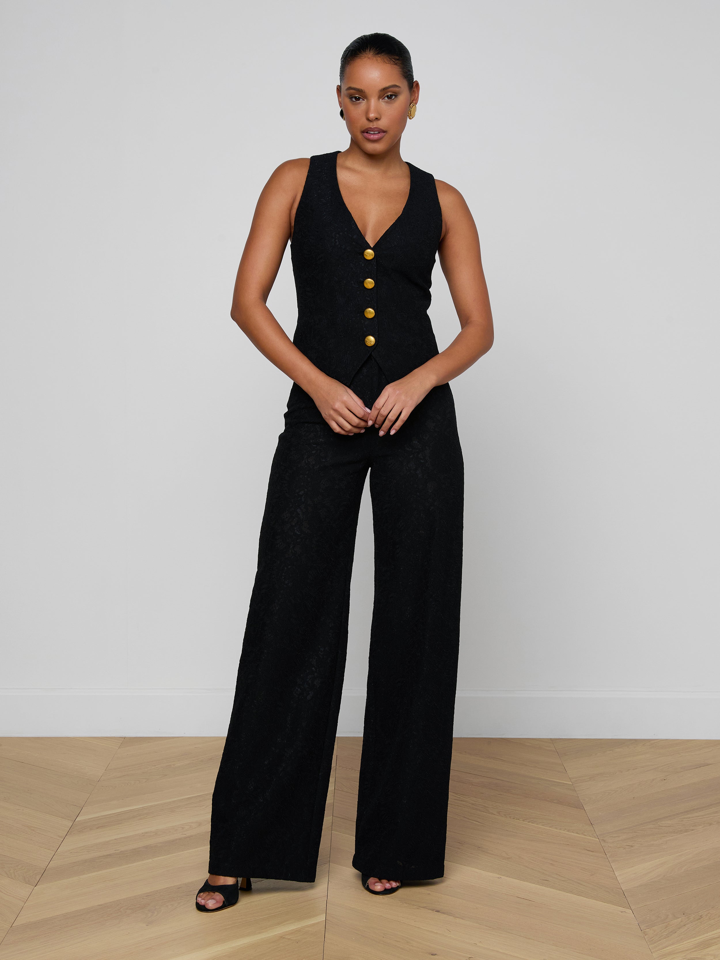 Kino Lace Vest In Black
