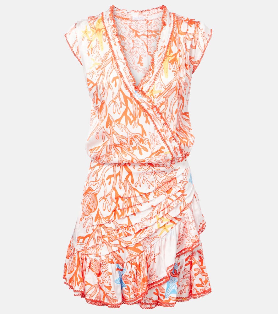 Estelle printed satin minidress