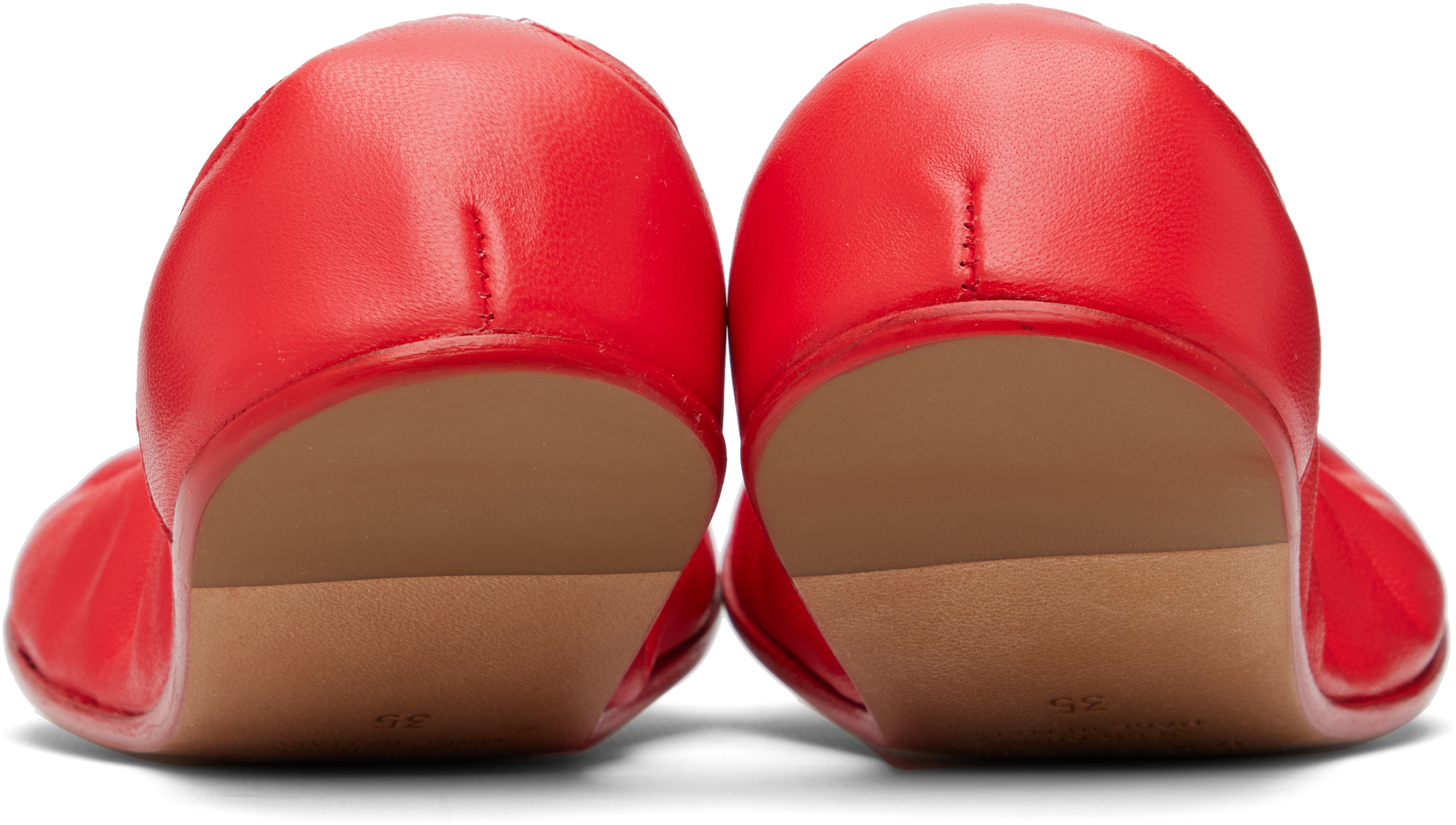 Red Anatomic Travel Ballerina Flats