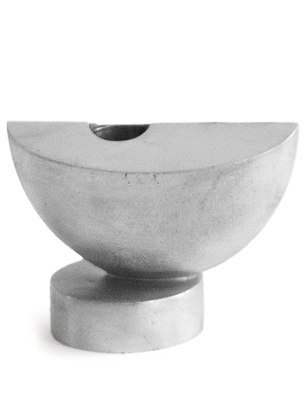 Poise horizontal aluminium candle holder - Silver