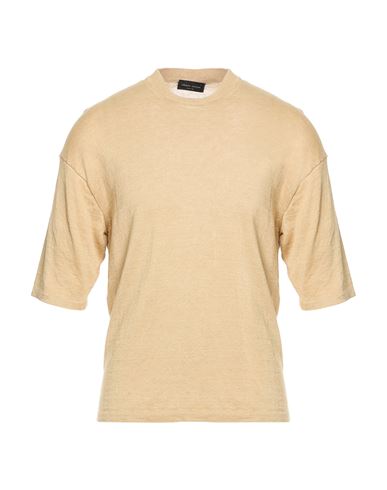 Man Sweater Beige Size 38 Linen