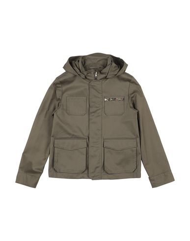 Kid Boy Jacket Military green Size 12 Cotton, Polyester