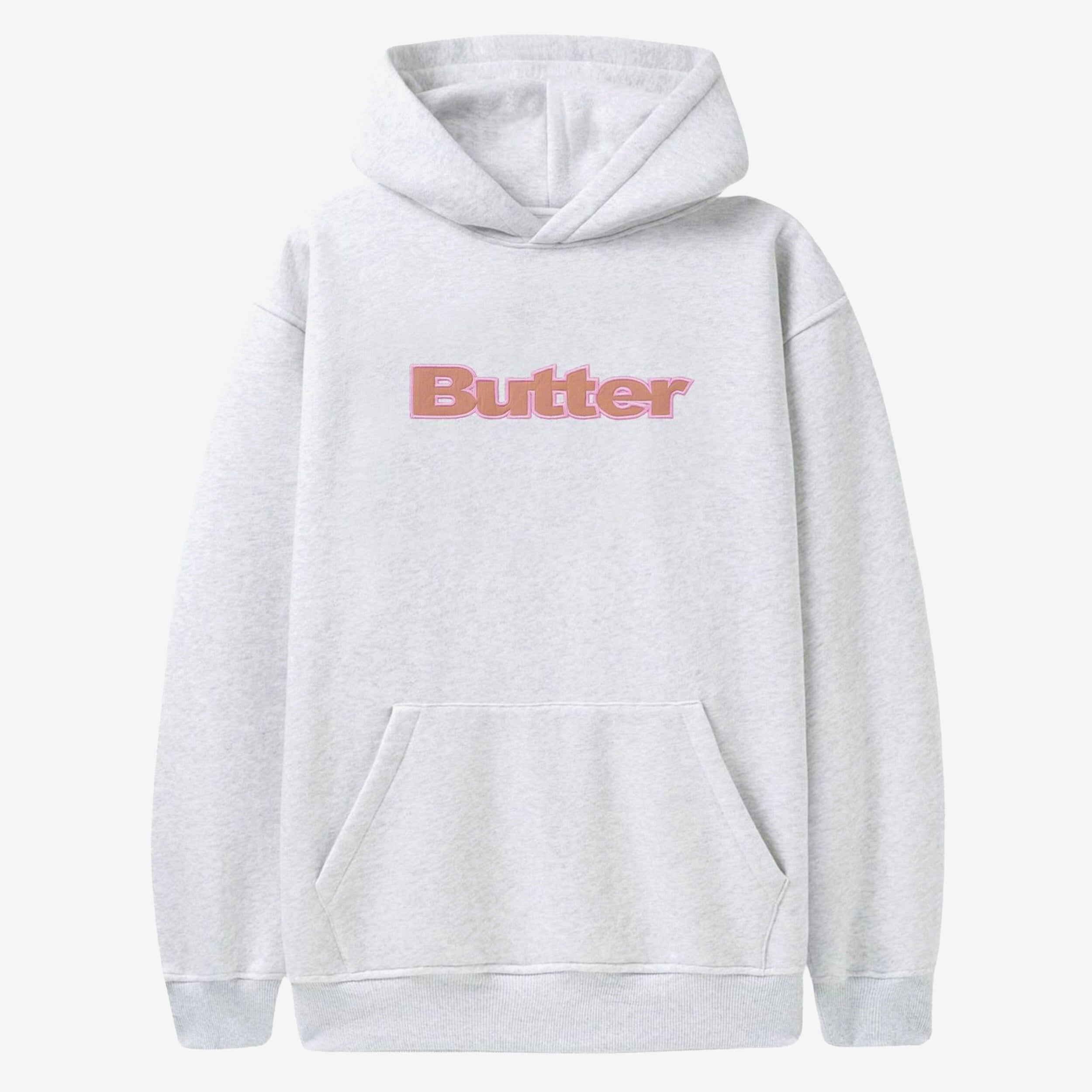 Butter Goods Nylon Logo Applique Pullover Hood - ASH - unisex