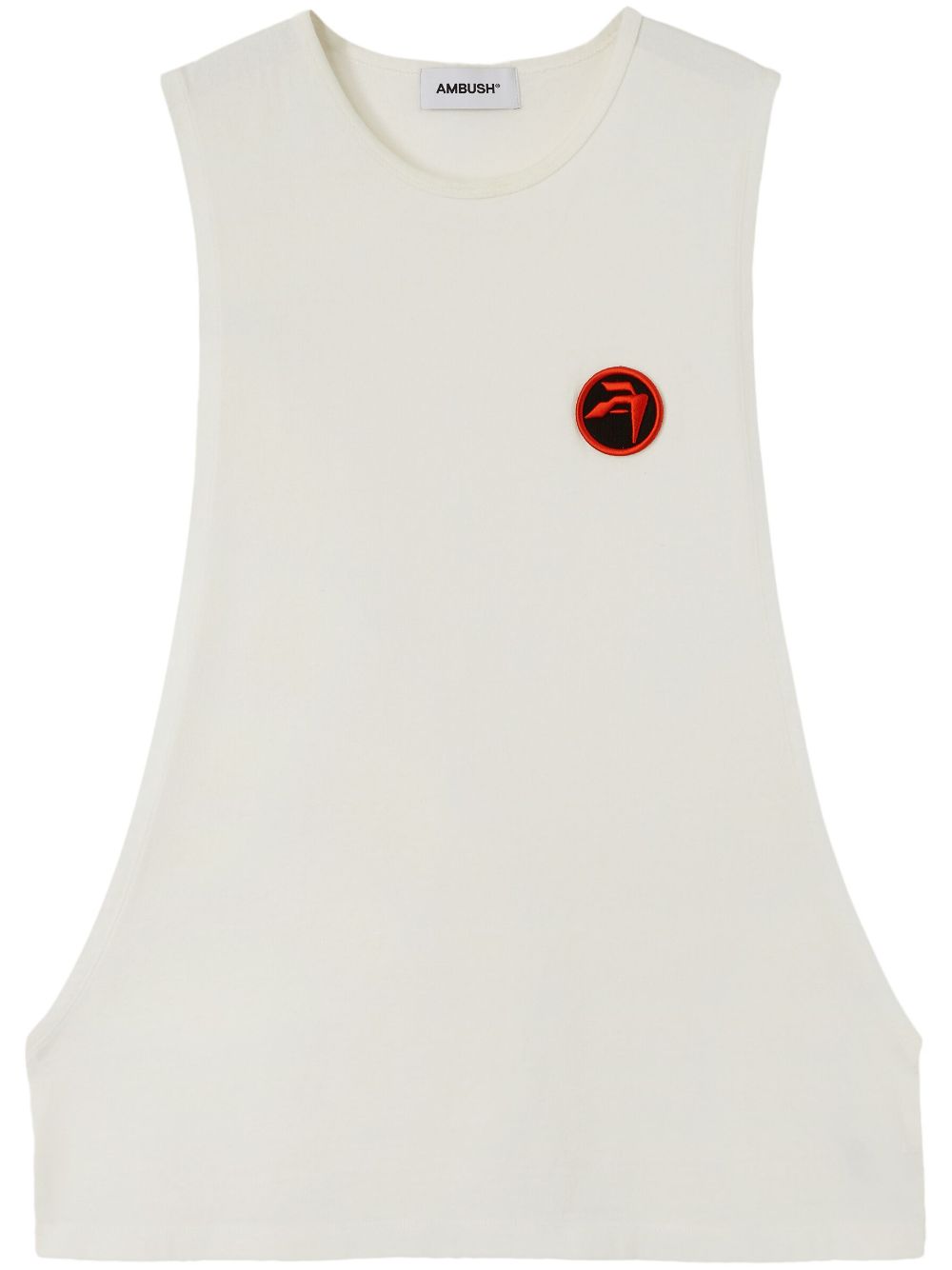 Logo-patch vest - White