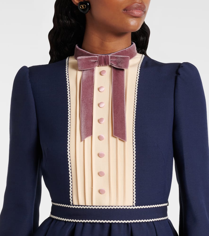 Crepe Couture bow-detail minidress