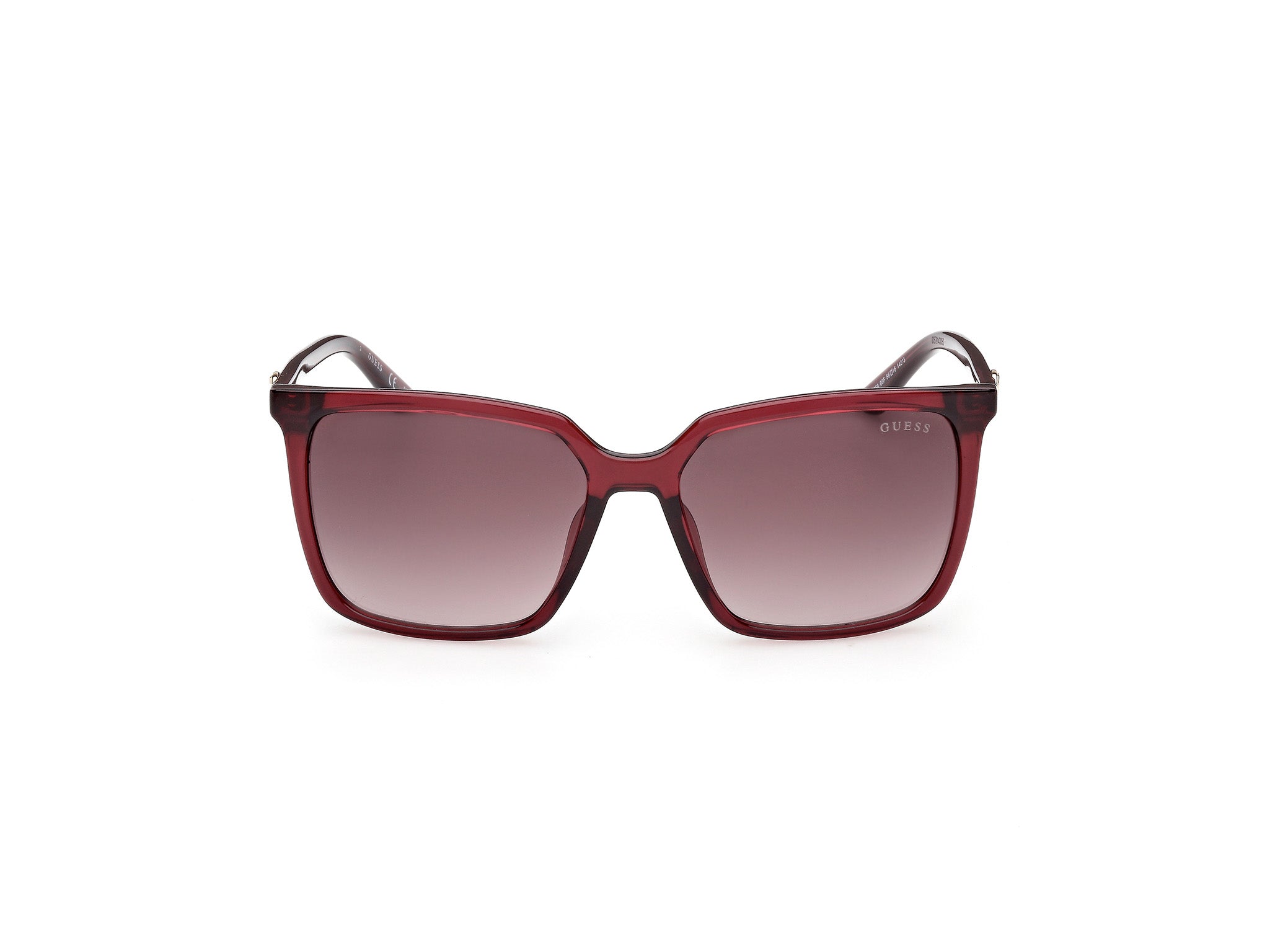 Guess Mujer Guess GU00258 69F Gafas de sol Inyectado Burdeos Marrón Cuadrada Norma