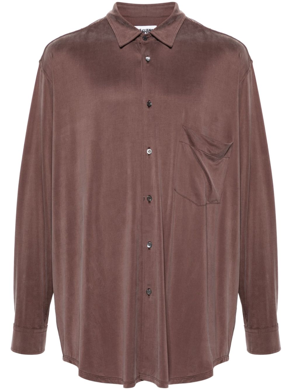 Braided-strap detailed silk shirt - Purple