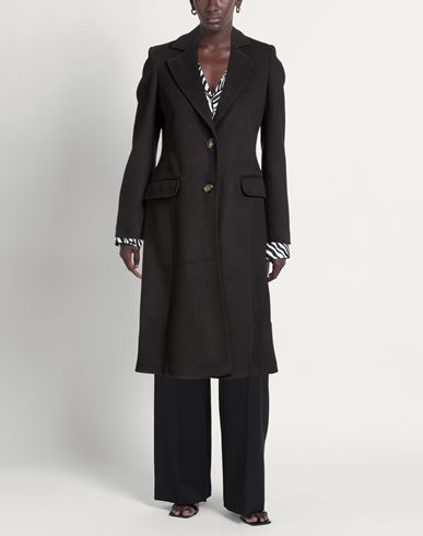 Woman Coat Black Size 12 Polyester, Viscose