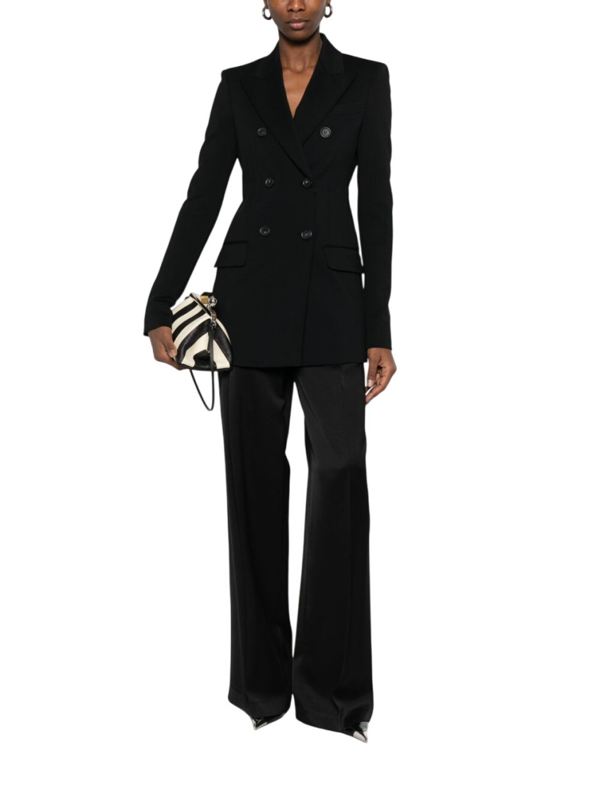 Sportmax - nylon double breasted jacket button detai