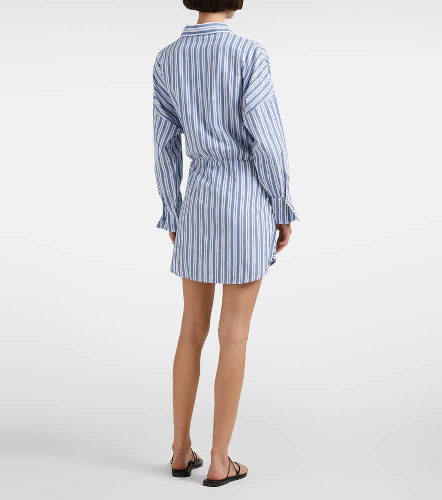 Sara striped cotton shirt dress