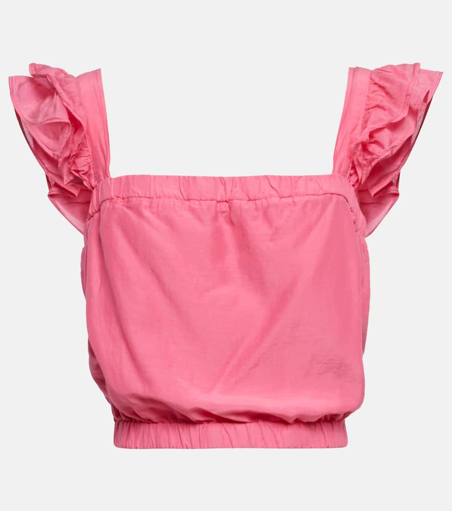 Gracen cotton and silk crop top