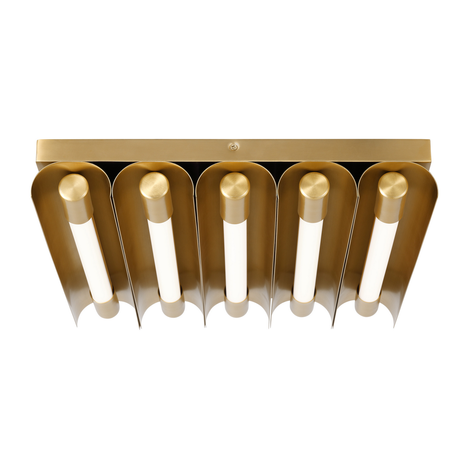 Visual Comfort Studio Carson 5-Light Ceiling Light in Burnished Brass by Kelly Wearstler