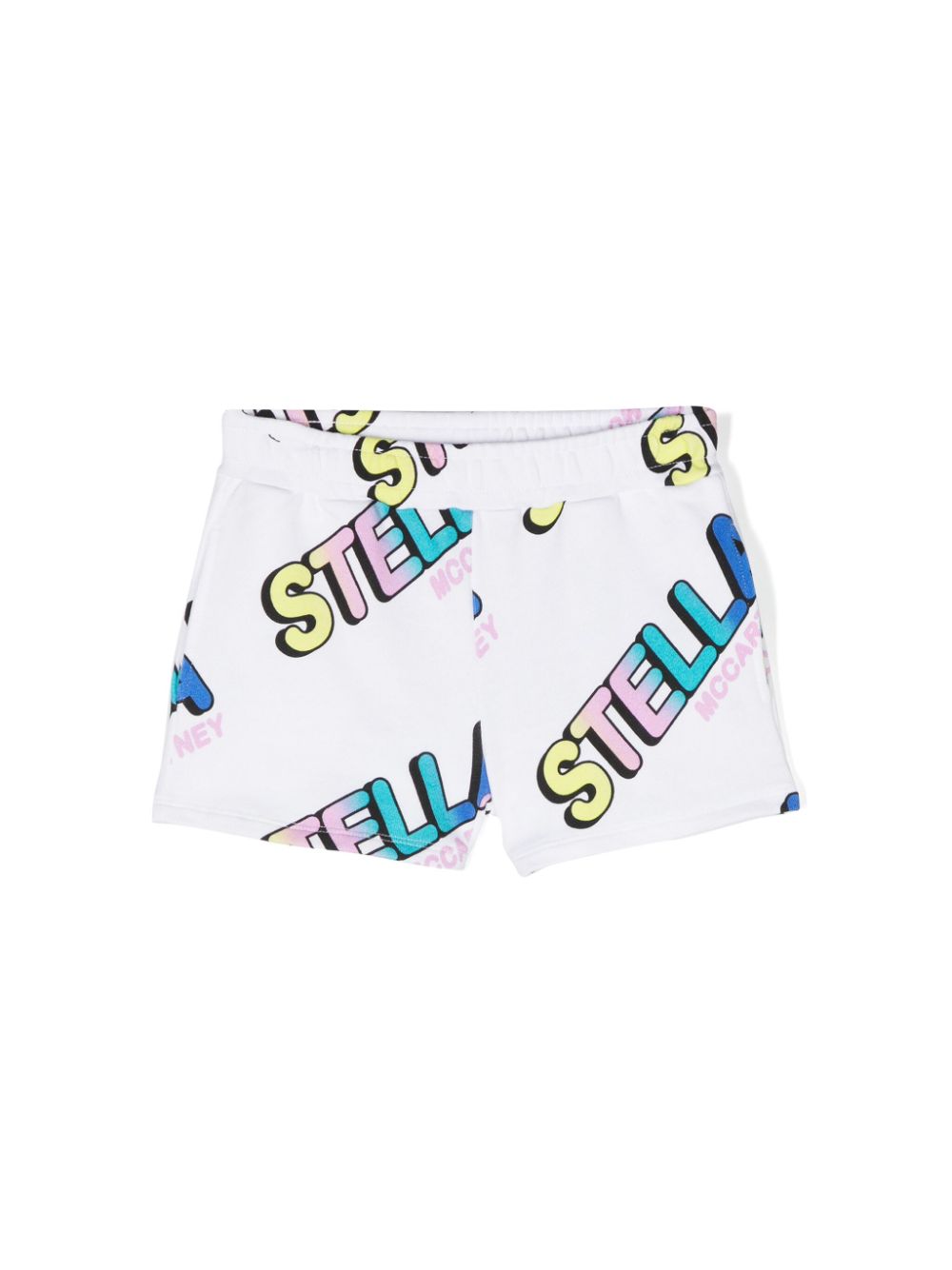 Logo-print cotton track shorts - White