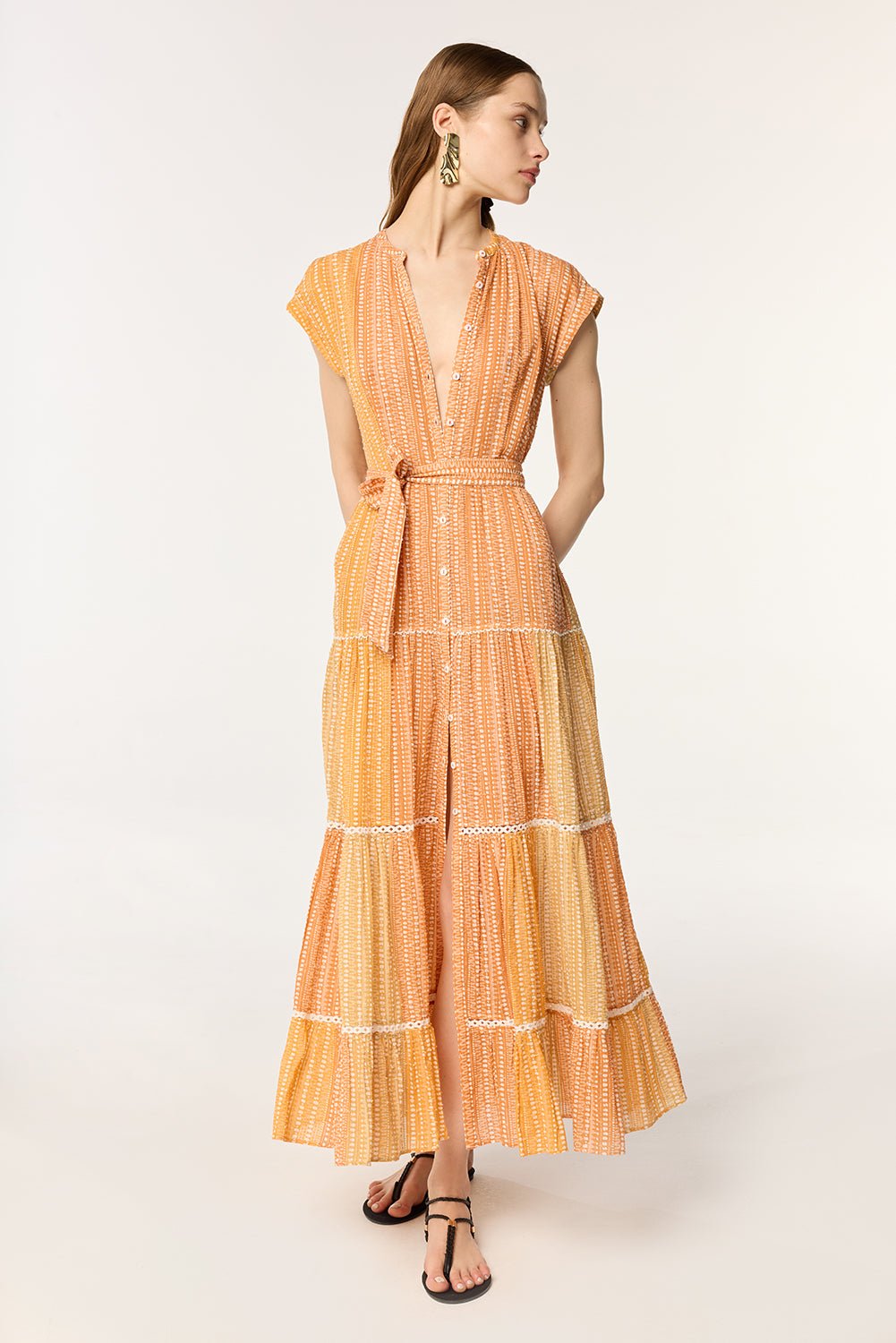 Long Dress Kora - Orange Shona