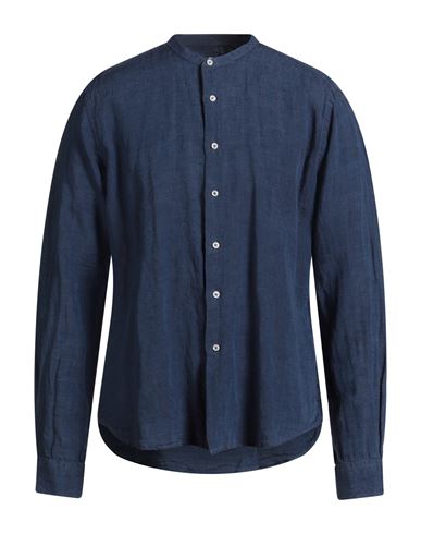 Man Shirt Navy Size S Linen