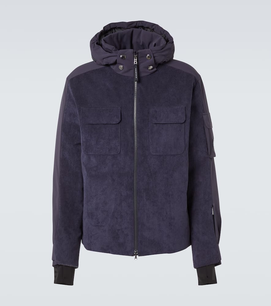 Cobe-D down-paneled ribbed-knit ski jacket