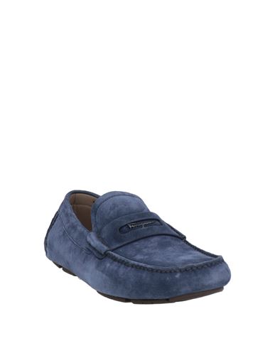 Ferragamo Man Loafers Navy Size 7 Leather