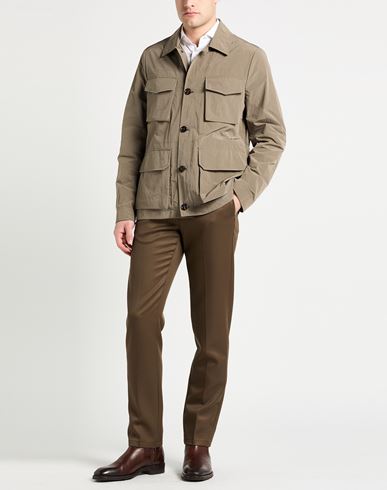 Man Jacket Khaki Size 38 Polyester, Polyamide, Cotton