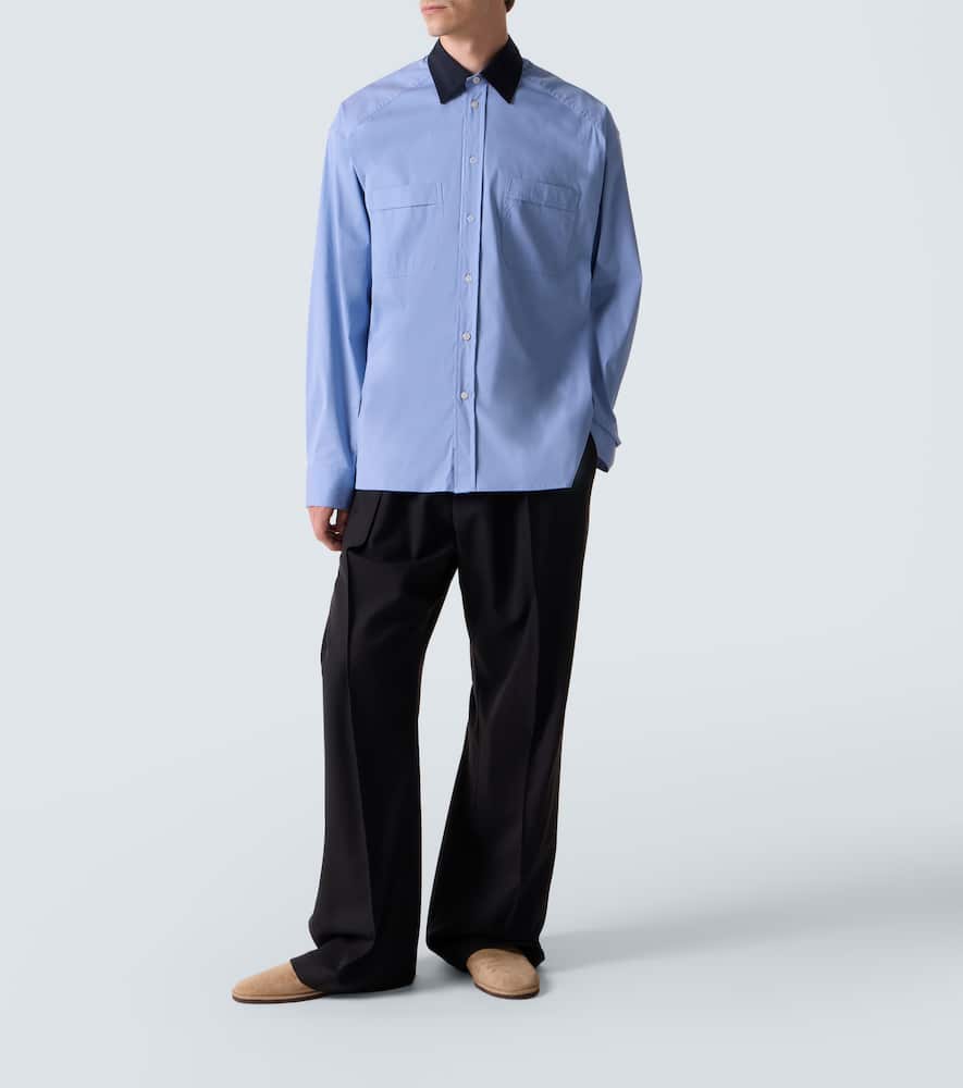 Wool wide-leg pants