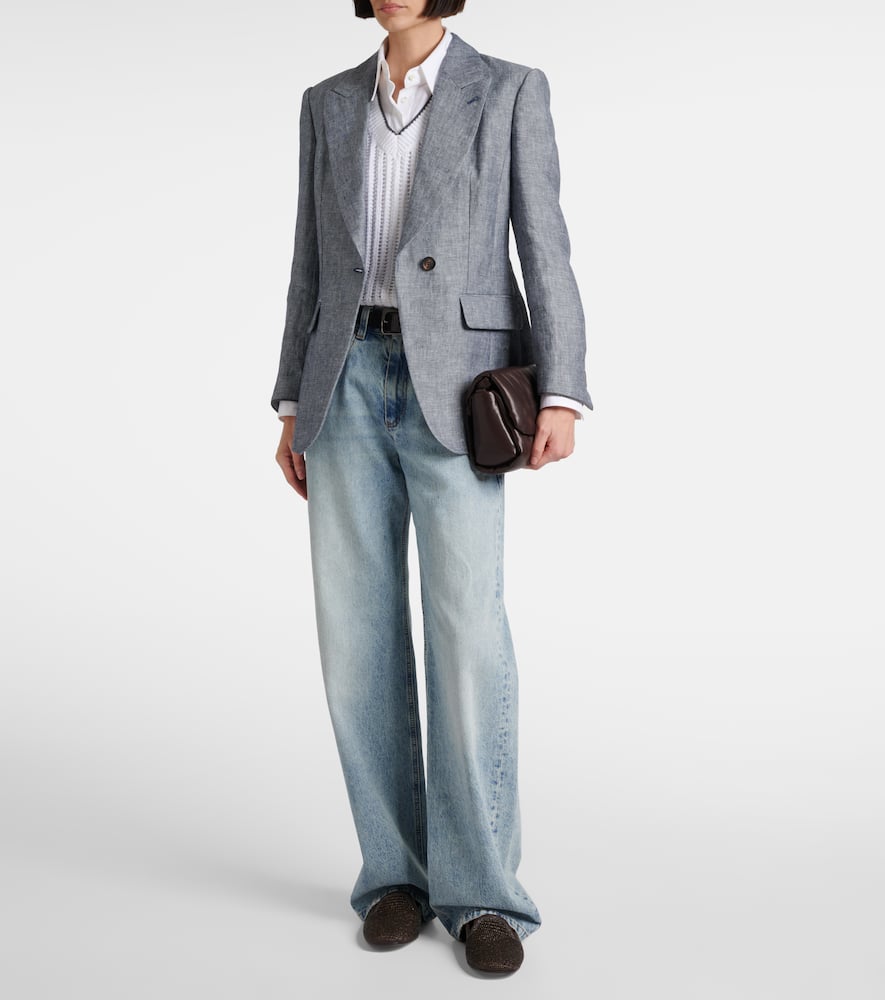 Hemp and linen blazer