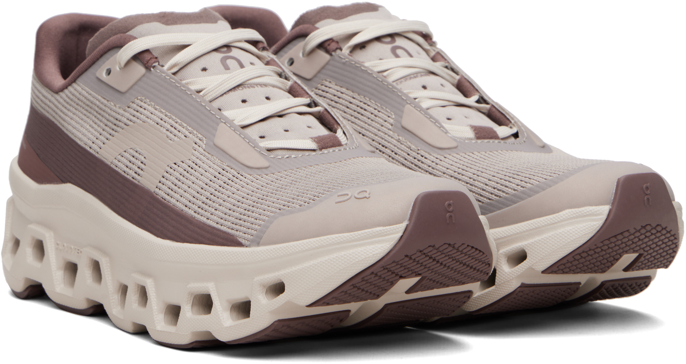 Taupe & Burgundy Cloudmster Void Sneakers
