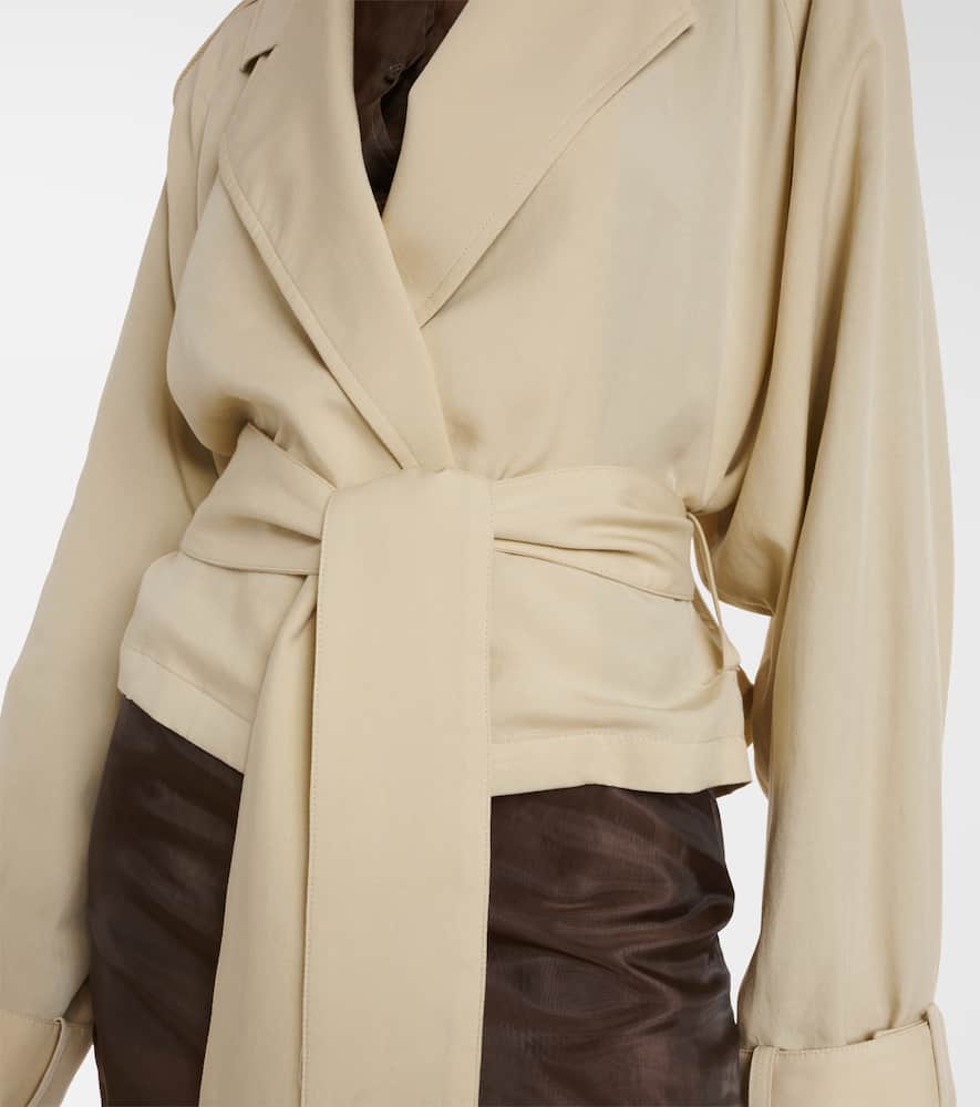 The Frankie Shop Simona cropped trench coat