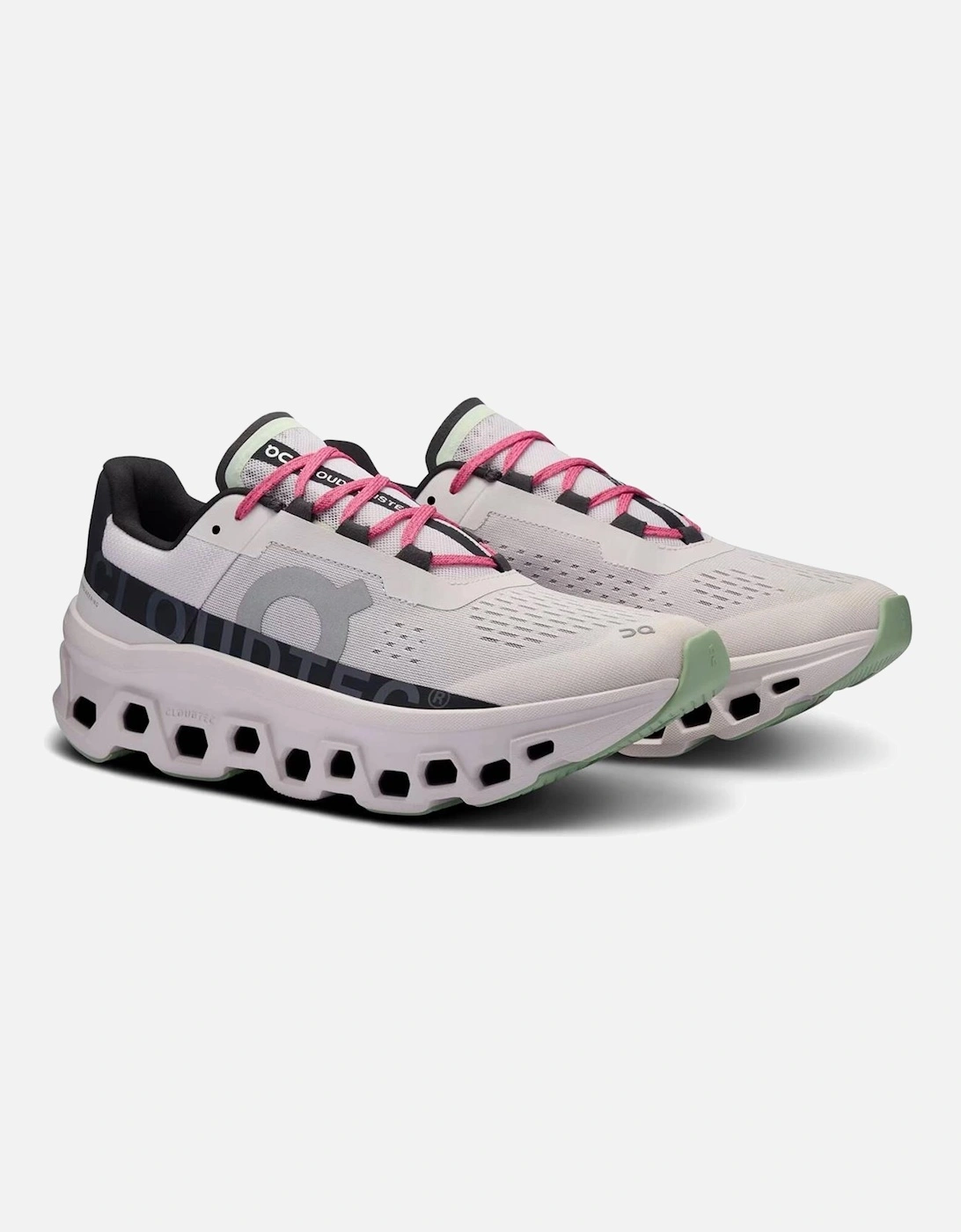 Men's On Running CloudMonster Trainers in Frost/Black - White - Size: UK 10.5 eu44