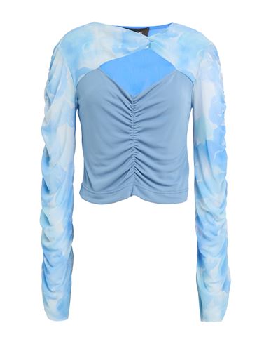 Woman Top Azure Size 12 Polyamide, Elastane, Rayon