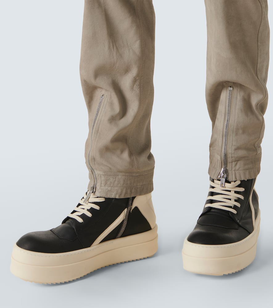 Leather cargo pants