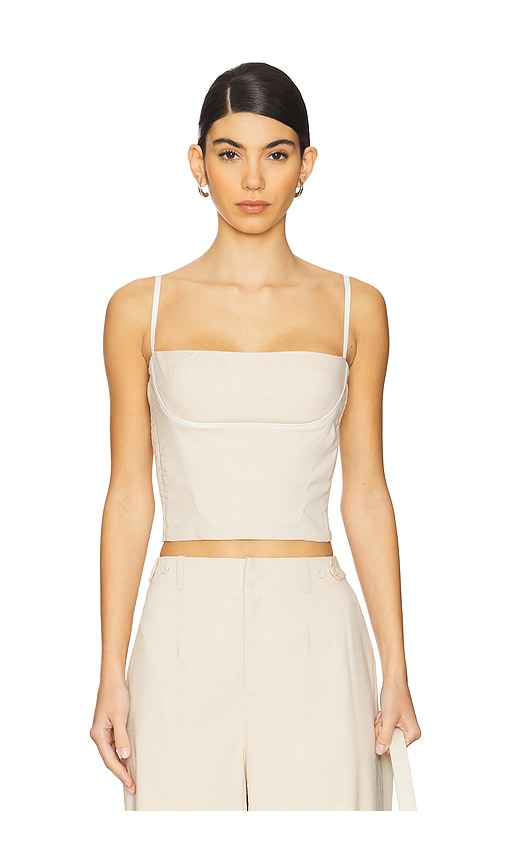 SOVERE TOP in Beige. Größe XS. Also in L, M, S, XL/1X