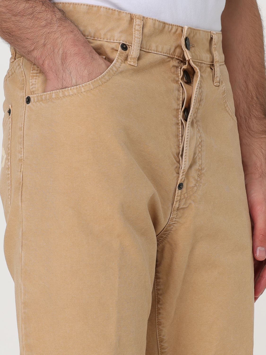 Logo-print straight-leg trousers - Neutrals