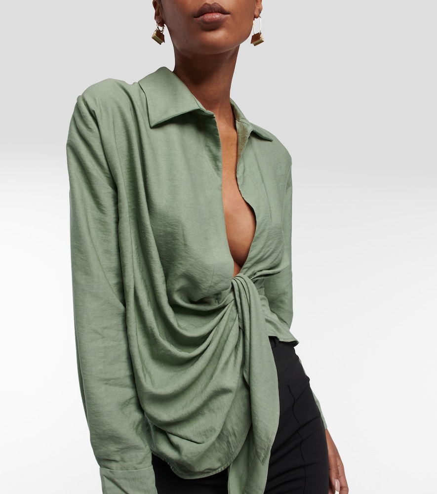 Le Bahia tie-front shirt