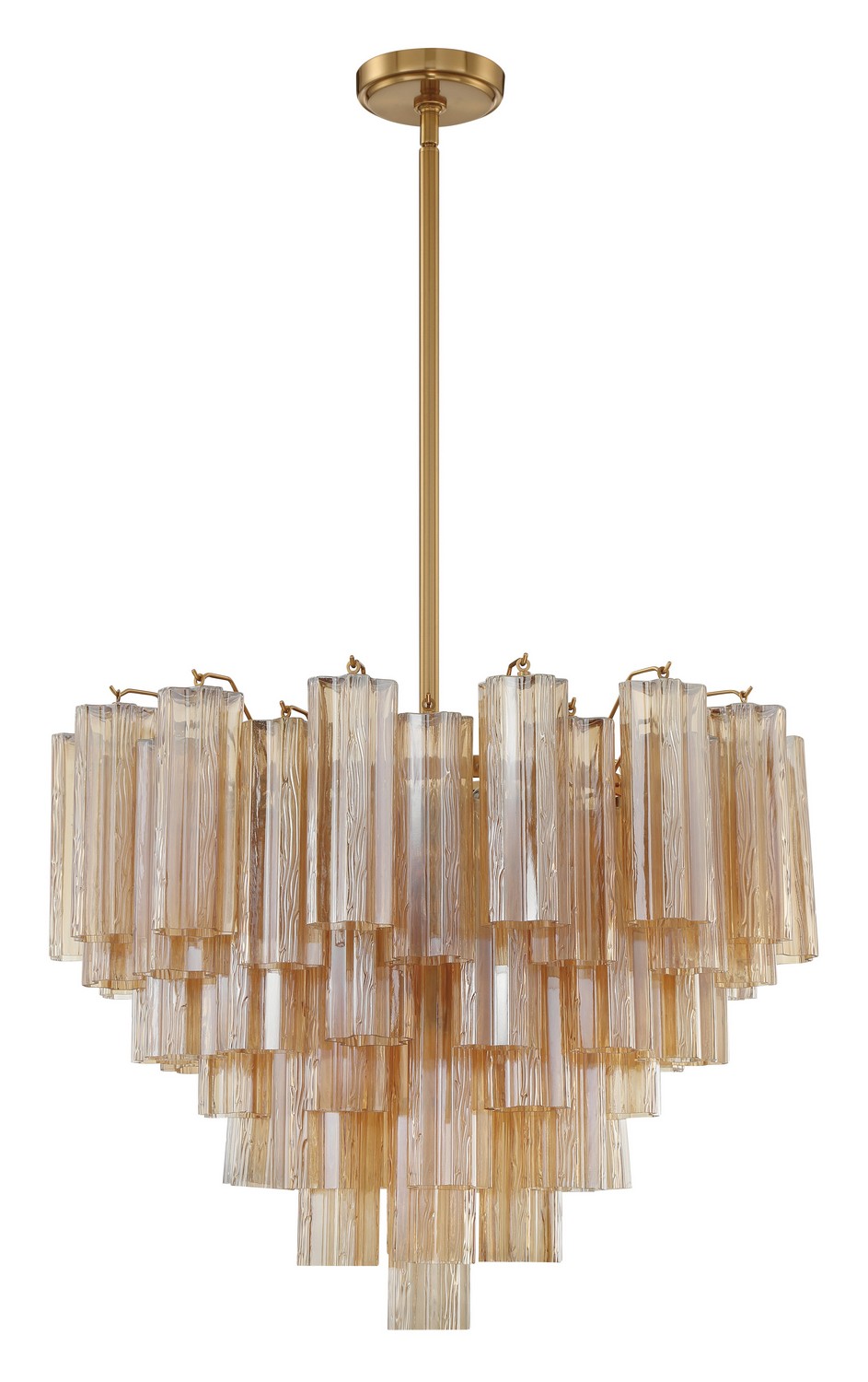 Aged Brass 12 Light Chandelier from the Addis Collection
