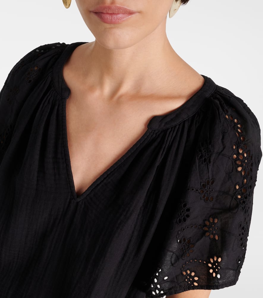 Tish embroidered cotton top