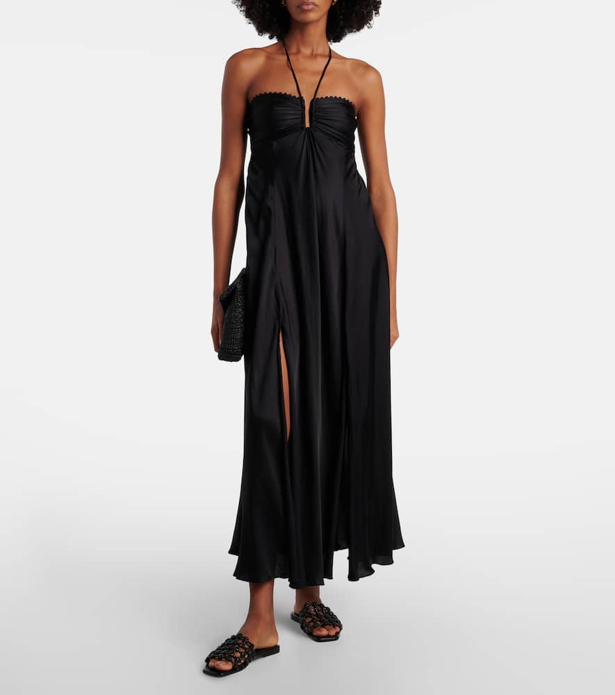 Halterneck maxi dress