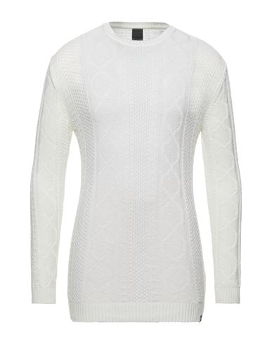 Man Sweater White Size XL Cotton, Linen