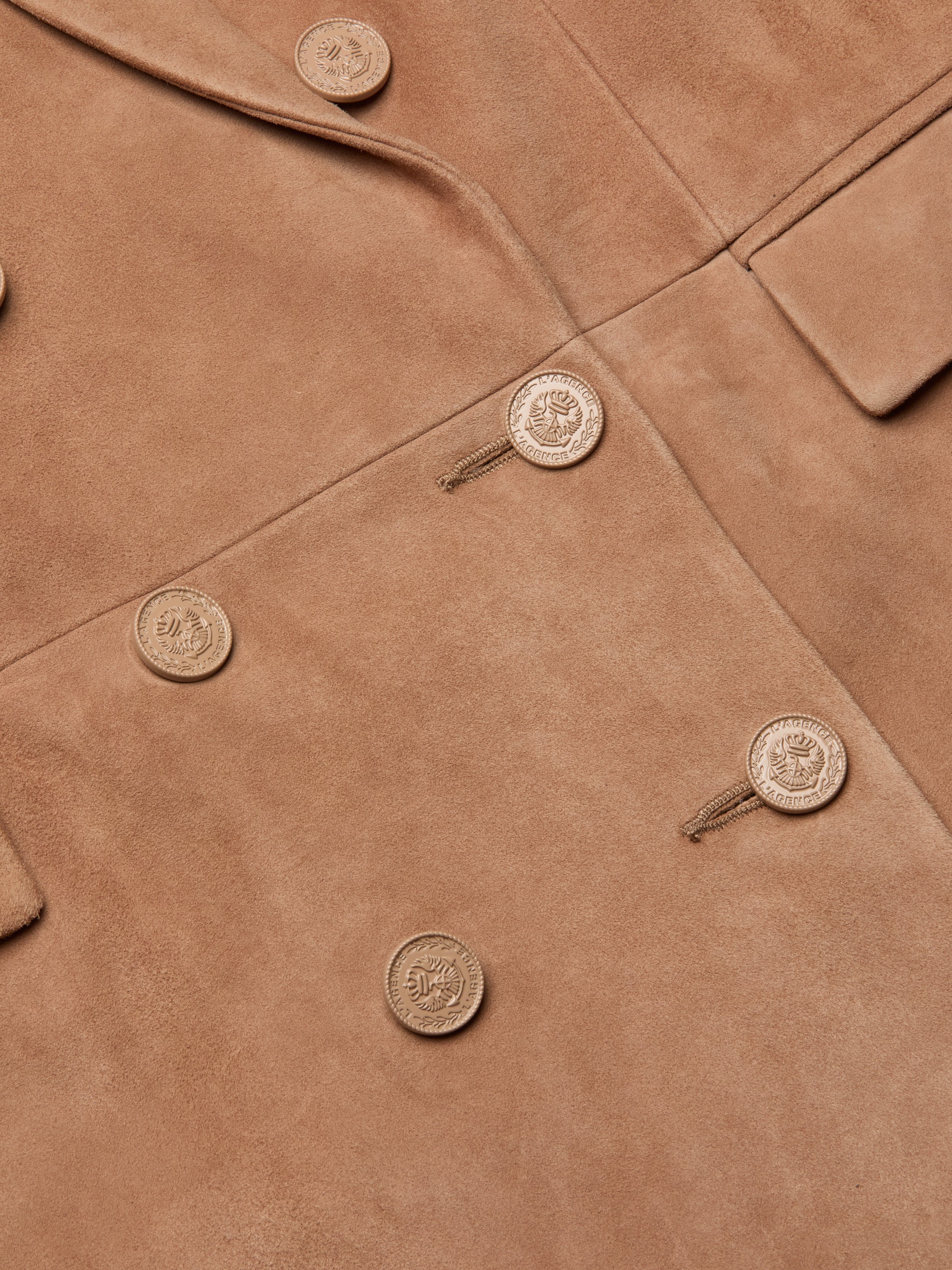 Aimee Oversized Suede Blazer In Cappuccino