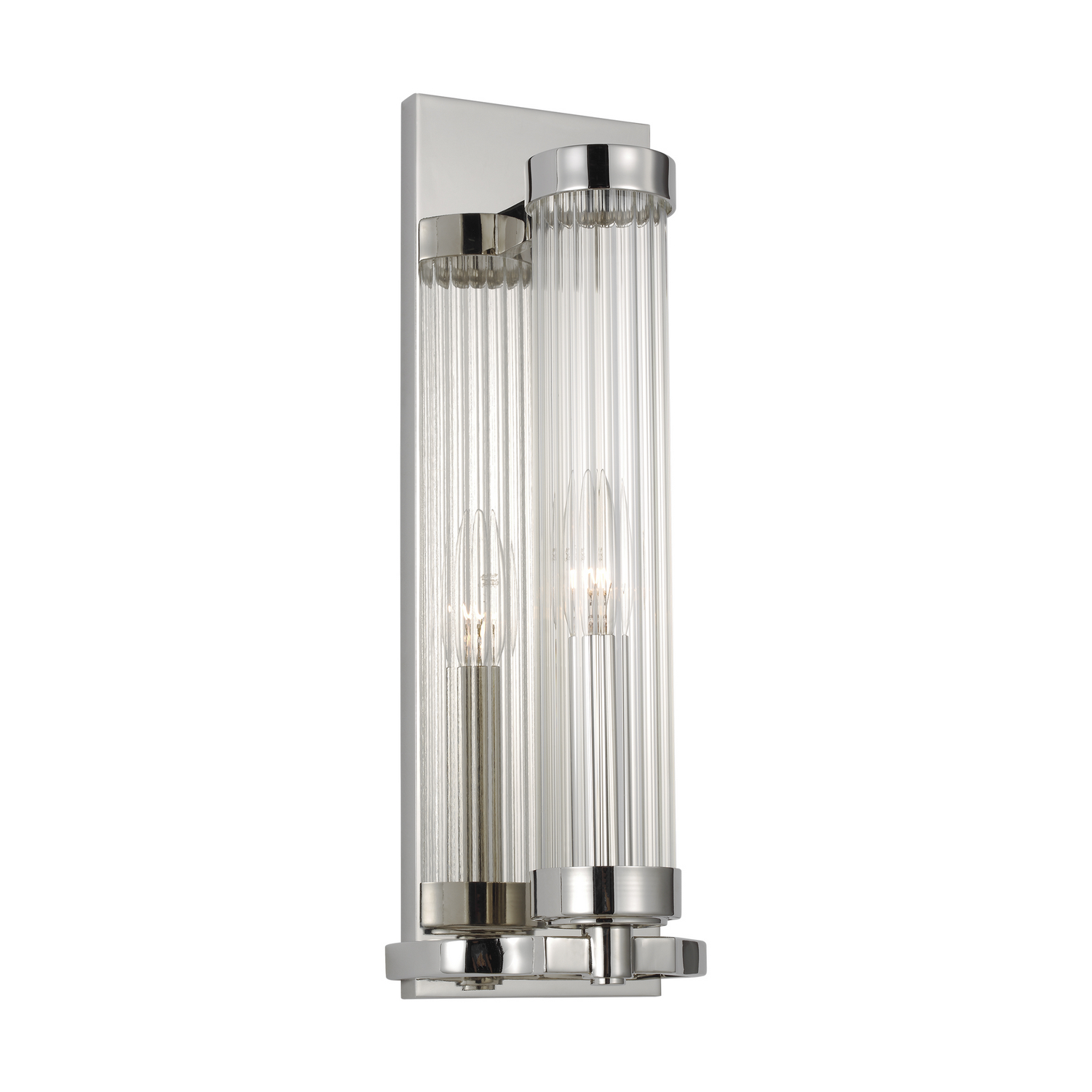 Demi Bathroom Vanity Light in Polished Nickel by Alexa Hampton