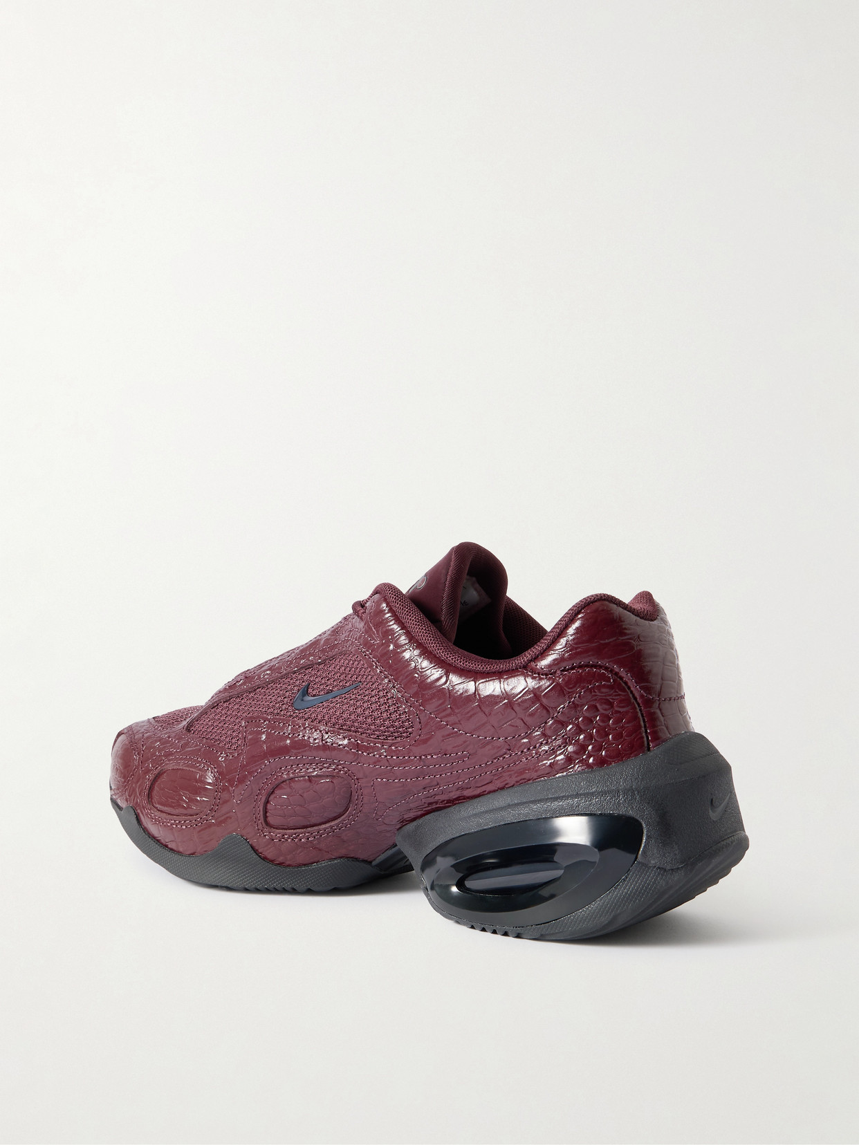 Air Max Muse Se Croc-effect And Mesh Sneakers - Burgundy
